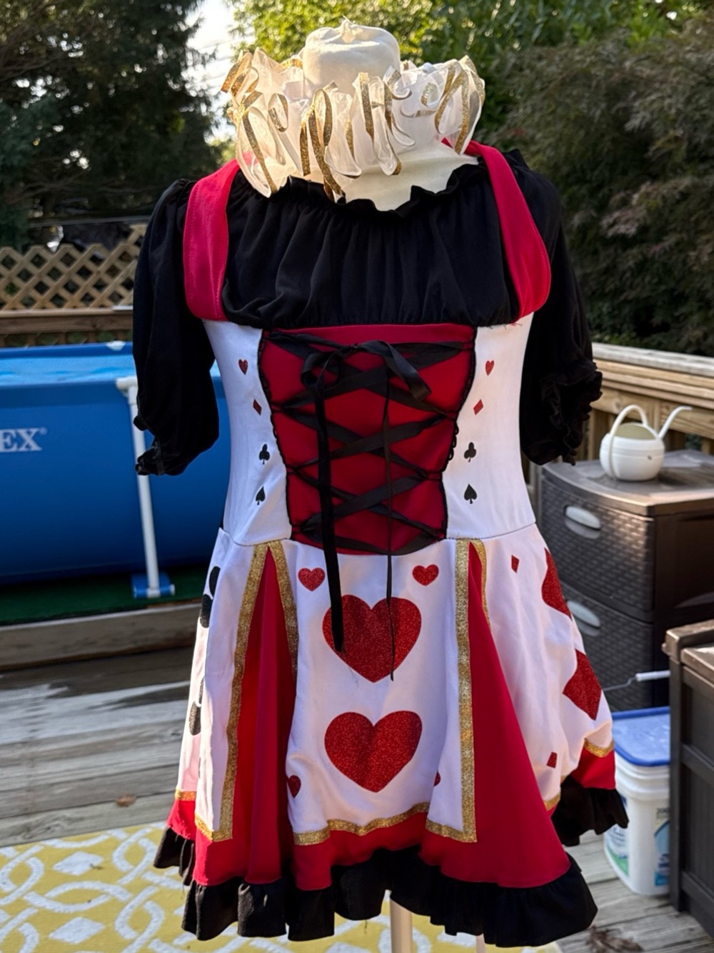 Leg Avenue Thief Queen Of  Hearts corset xl wonderland  Women Halloween Costume